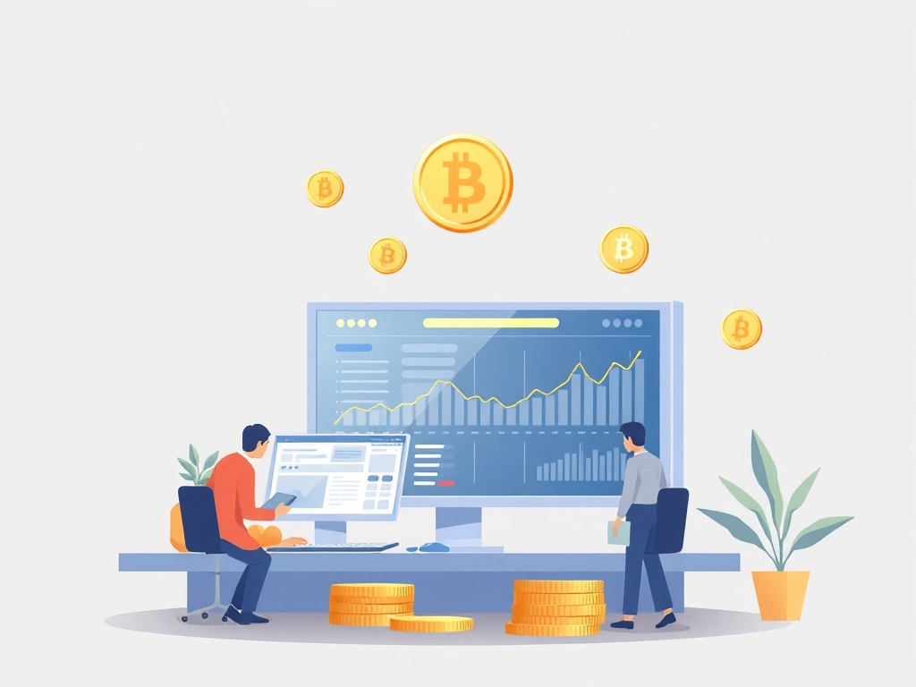 Hands comparing crypto exchange apps on a smartphone